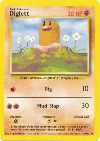 Diglett 47/102 - Base Set (Unlimited) - Normal