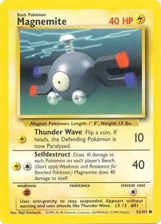 Magnemite 53/102 - Base Set (Unlimited) - Normal