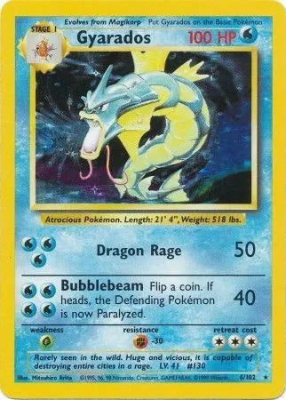 Gyarados 06/102 - Base Set (Unlimited) - Holofoil