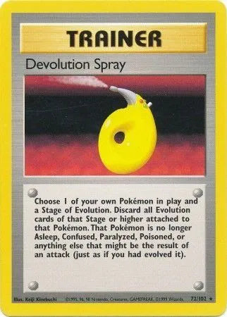 Devolution Spray 72/102 - Base Set (Unlimited) - Normal