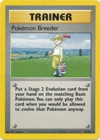 Pokemon Breeder  76/102 - Base Set (Unlimited) - Normal