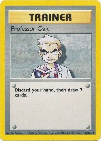 Professor Oak 88/102 - Base Set (Unlimited) - Normal
