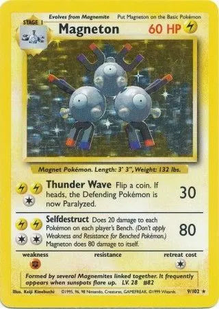Magneton (NL) 9/102 - Base Set (Unlimited) - Holofoil