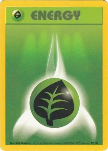 Grass Energy 99/102 - Base Set (Unlimited) - Normal