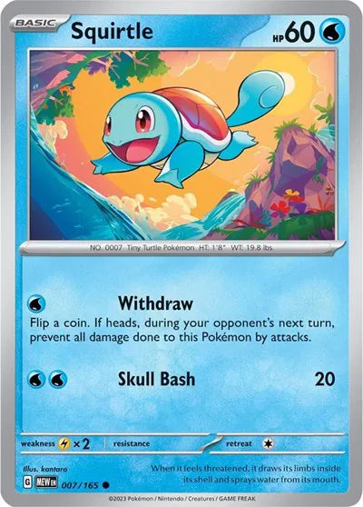 Squirtle 007/165 - Scarlet & Violet 151 - Reverse Holofoil
