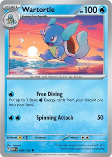 Wartortle 008/165 - Scarlet & Violet 151 - Reverse Holofoil