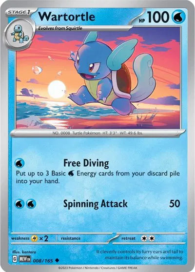 Wartortle 008/165 - Scharlachrot & Violett 151 - Normal