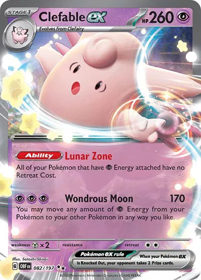 Clefable ex 082/197 - Obsidian Flames - Holofoil