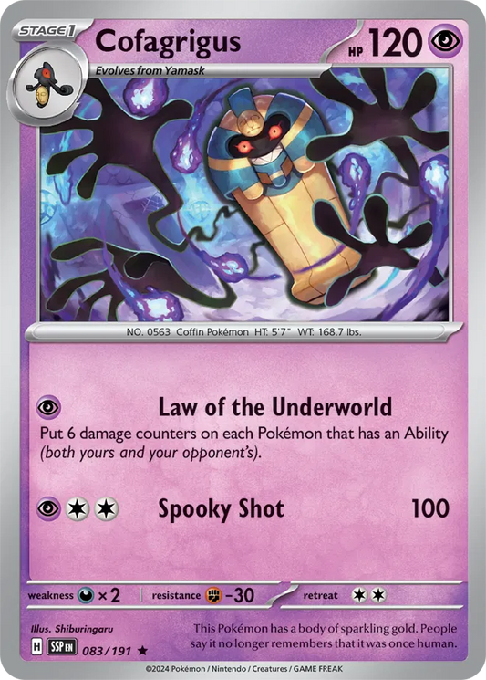 Cofagrigus 083/191 - Surging Sparks - Reverse Holofoil