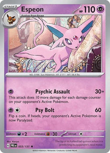 Espeon 033/131 - Prismatic Evolutions - Holofoil
