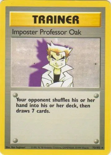 Imposter Professor Oak 73/102 - Base Set (Unlimited) - Normal