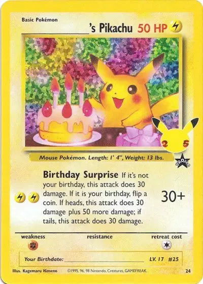 ______'s Pikachu 24/53 - Celebrations: Classic Collection - Holofoil