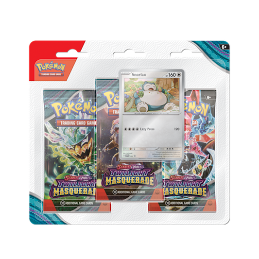 Pokémon Scarlet & Violet - Twilight Masquerade: 3-Pack Blister - Snorlax