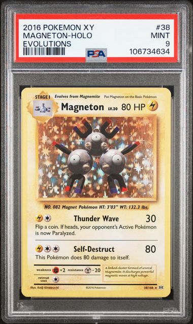 Magneton (PSA 9) 38/108 - Evolutions - Holofoil